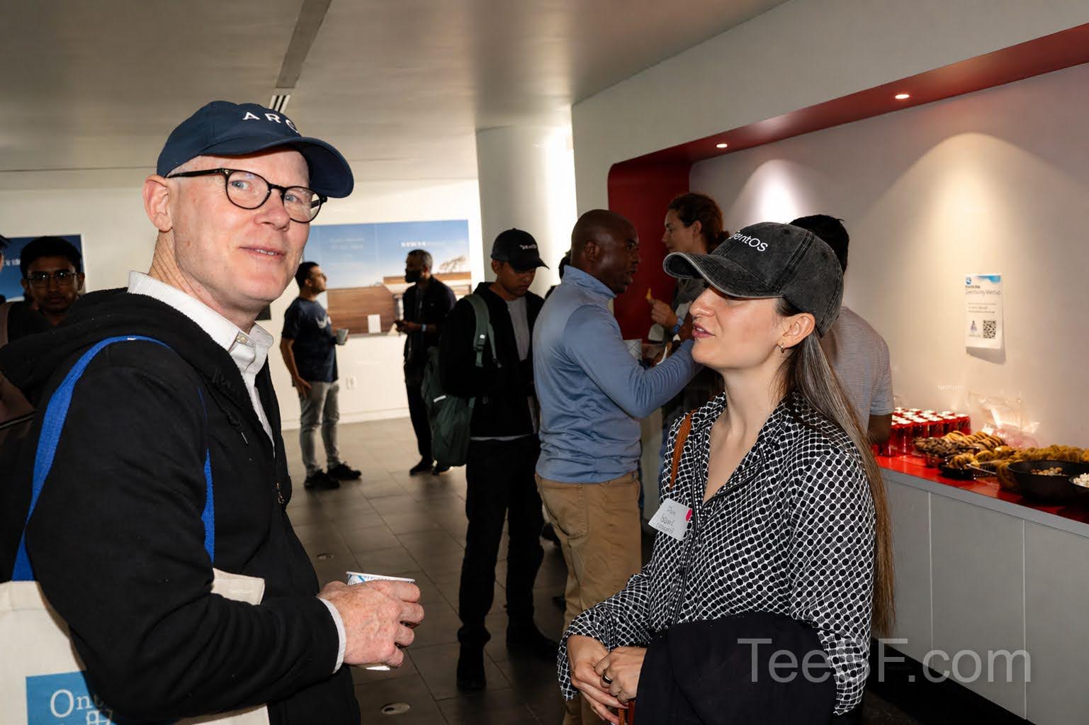 A photo from a pitch night event at Tesla in San Francisco.